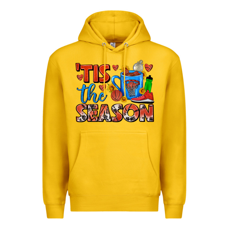 Tis The Season  Basketball Coffee Mug Premium Hoodie by FaDigitalArtStudio | Teevron