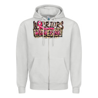 Dove Grey Warriors wear pink Zipper Hoodie - FaDigitalArtStudio