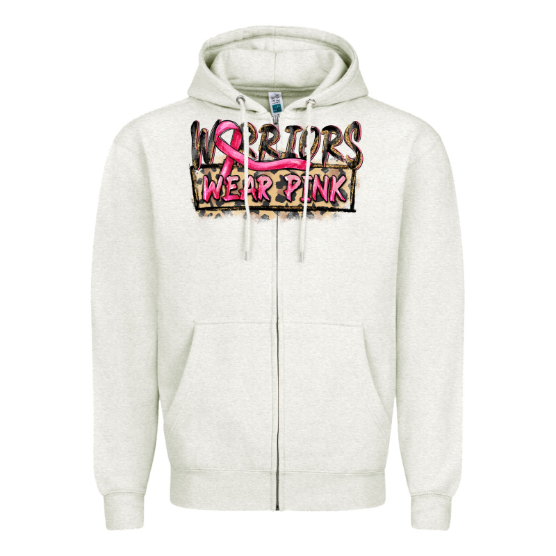 Warriors Wear Pink Zipper Hoodie by FaDigitalArtStudio | Teevron
