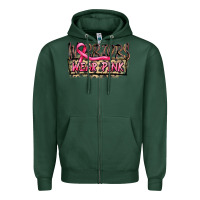 Sports Green Warriors wear pink Zipper Hoodie - FaDigitalArtStudio