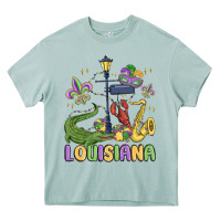 Arona louisiana mardi gras Heavy Core Tee - MaliasSmallBusiness