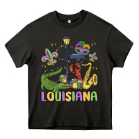 Asphalt louisiana mardi gras Heavy Core Tee - MaliasSmallBusiness