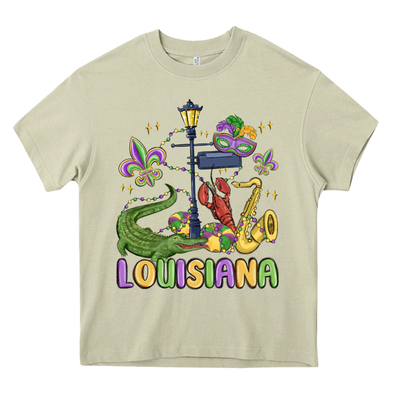 Louisiana Mardi Gras Heavy Core Tee by MaliasSmallBusiness | Teevron