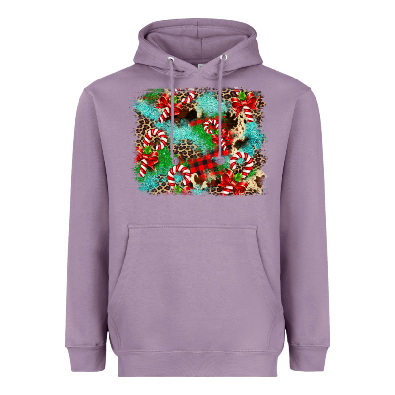 Christmas Plaid Turquoise Glitter Cowhide Heavyweight Hoodie by FaDigitalArtStudio | Teevron