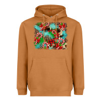 Meerkat Christmas Plaid Turquoise Glitter Cowhide Heavyweight Hoodie - FaDigitalArtStudio