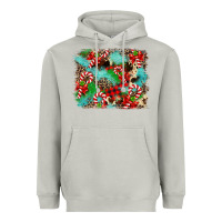 Moon Dust Christmas Plaid Turquoise Glitter Cowhide Heavyweight Hoodie - FaDigitalArtStudio