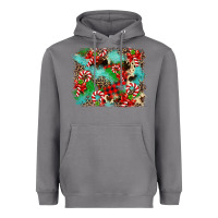 Storm Christmas Plaid Turquoise Glitter Cowhide Heavyweight Hoodie - FaDigitalArtStudio