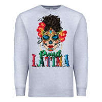 Heather Grey proud latina Premium Sweatshirt - BundleAndBundleShop