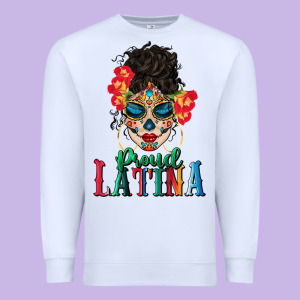 Proud Latina Premium Sweatshirt Designed By Bundleandbundleshop
