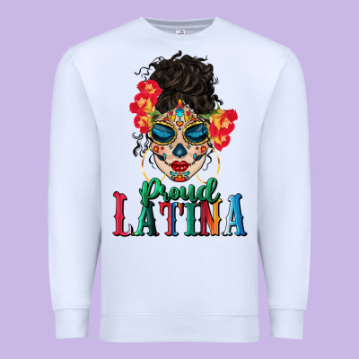 Proud Latina Premium Sweatshirt Designed By Bundleandbundleshop