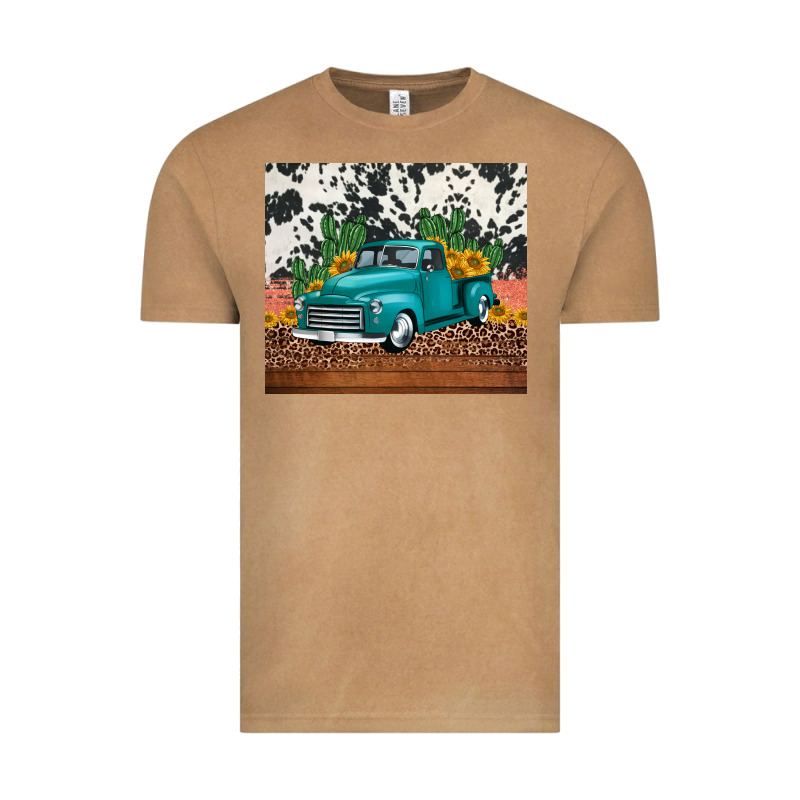 Western Farm Truck Cactus And Sunflowers Vintage Tee by Jasminsmagicworld | Teevron