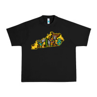 Black Kentucky Map Western Sunflower Pattern Urban Heavy Tee - Bettercallsaul