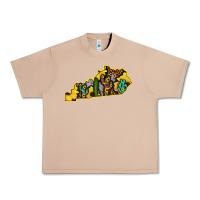 Burro Kentucky Map Western Sunflower Pattern Urban Heavy Tee - Bettercallsaul