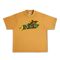 Peanut Butter Kentucky Map Western Sunflower Pattern Urban Heavy Tee - Bettercallsaul