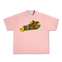 Salmon Kentucky Map Western Sunflower Pattern Urban Heavy Tee - Bettercallsaul
