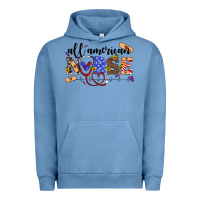 Pigment Pebble Blue all american nurse Urban Hoodie - Artiststas