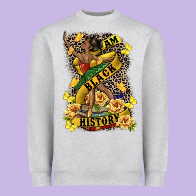 I Am Black History Heavyweight Sweatshirt Designed By Cowgirlartshop