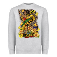 Heather Grey i am black history Heavyweight Sweatshirt - CowGirlArtShop