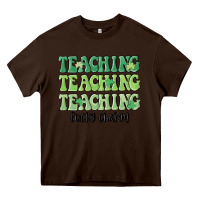 Chocolate Brown teaching lucky charm Heavy Core Tee - MaliasSmallBusiness