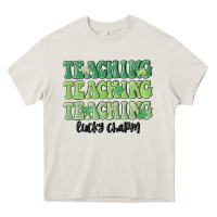 Cream teaching lucky charm Heavy Core Tee - MaliasSmallBusiness