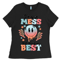 Black bit of a mess but doing my best Ladies Tee - MaliasSmallBusiness