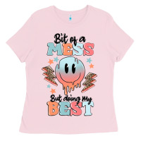 Bubblegum Pink bit of a mess but doing my best Ladies Tee - MaliasSmallBusiness