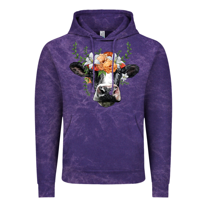Holstein Cow Head Vintage Hoodie by BarkalooDesign | Teevron