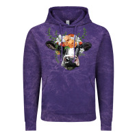Cloud Purple holstein cow head Vintage Hoodie - BarkalooDesign