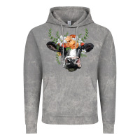 Cloud Rock holstein cow head Vintage Hoodie - BarkalooDesign