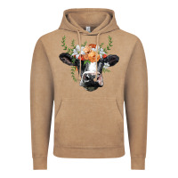 Vintage Coffee holstein cow head Vintage Hoodie - BarkalooDesign