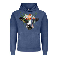 Vintage Denim holstein cow head Vintage Hoodie - BarkalooDesign