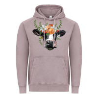 Vintage Zinc holstein cow head Vintage Hoodie - BarkalooDesign
