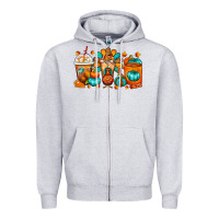 Thanksgiving Coffee Cups Zipper Hoodie | Teevron