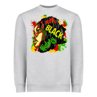 Heather Grey i am black history Heavyweight Sweatshirt - CowGirlArtShop