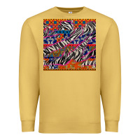 Antique Gold african ankara zebra seamless pattern Premium Sweatshirt - BundleAndBundleShop