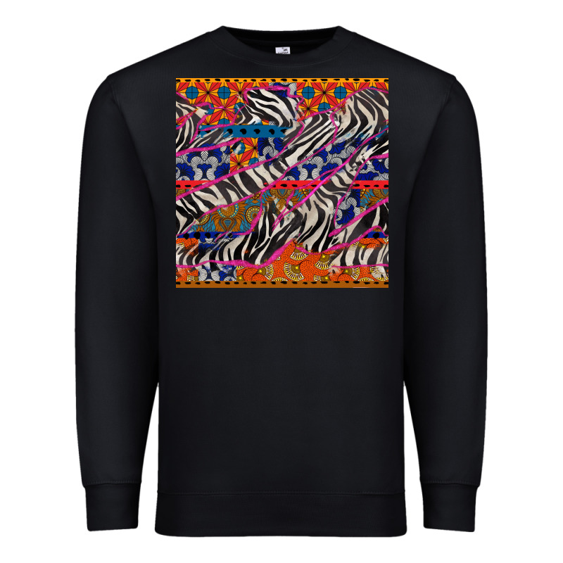 African Ankara Zebra Seamless Pattern Premium Sweatshirt by BundleAndBundleShop | Teevron