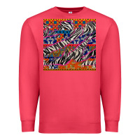 Cardinal african ankara zebra seamless pattern Premium Sweatshirt - BundleAndBundleShop