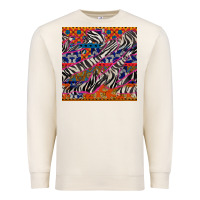 Sandshell african ankara zebra seamless pattern Premium Sweatshirt - BundleAndBundleShop