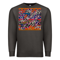 Smoke african ankara zebra seamless pattern Premium Sweatshirt - BundleAndBundleShop