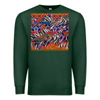 Sports Green african ankara zebra seamless pattern Premium Sweatshirt - BundleAndBundleShop