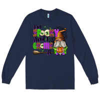 Navy I'm Spooky and I Gnome It Long Sleeve Tee - texasbilliewilder