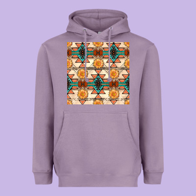 Native American Aztec Seamless Pattern 1 Heavyweight Hoodie Designed By Bundleandbundleshop