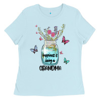 Baby Blue grandma preview costom name Ladies Tee - MaliasSmallBusiness