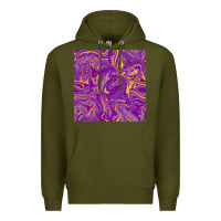 Army Green Abstract Mardi Gras Seamless Pattern Premium Hoodie - FaDigitalArtStudio