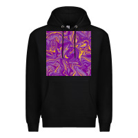 Black Abstract Mardi Gras Seamless Pattern Premium Hoodie - FaDigitalArtStudio