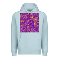Blue Mist Abstract Mardi Gras Seamless Pattern Premium Hoodie - FaDigitalArtStudio