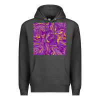 Charcoal Heather Abstract Mardi Gras Seamless Pattern Premium Hoodie - FaDigitalArtStudio