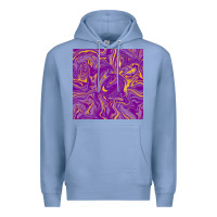 Colony Blue Abstract Mardi Gras Seamless Pattern Premium Hoodie - FaDigitalArtStudio