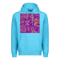 Ocean Blue Abstract Mardi Gras Seamless Pattern Premium Hoodie - FaDigitalArtStudio