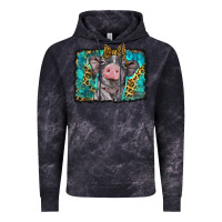 Cloud Black baby pig with leopard background Vintage Hoodie - BarkalooDesign